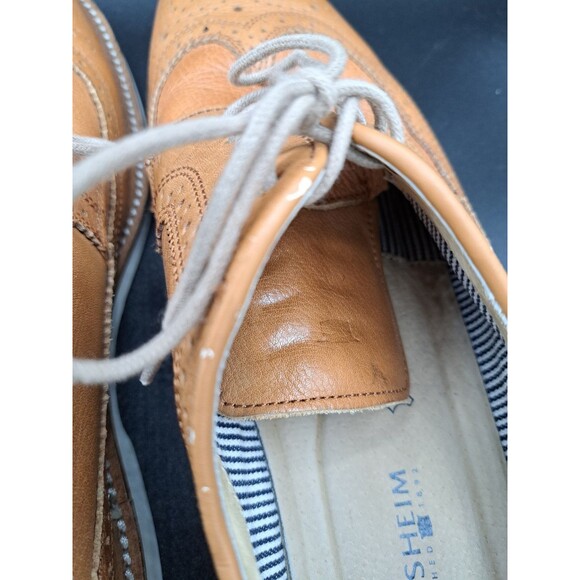 Florsheim Fuel Wingtip Oxford Cognac #15090-257 Lace Up Leather Shoes Men 10.5M - Picture 16 of 16